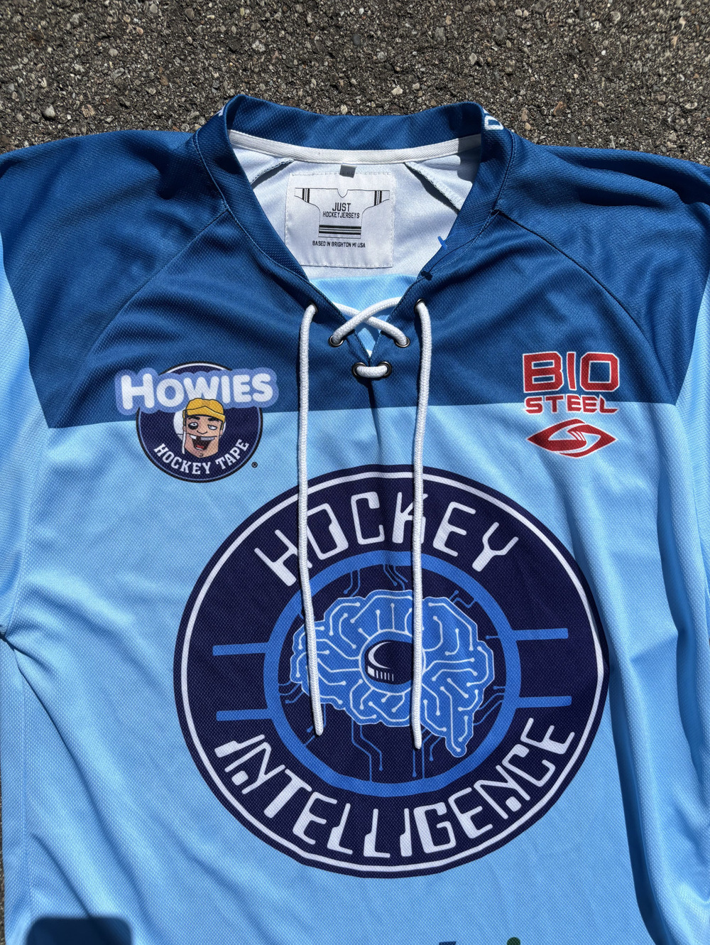 Hockey Intelligence blue hockey jersey